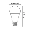 Asalite LED Izzó A60 gömb E27 9W 3000K (810 lumen)