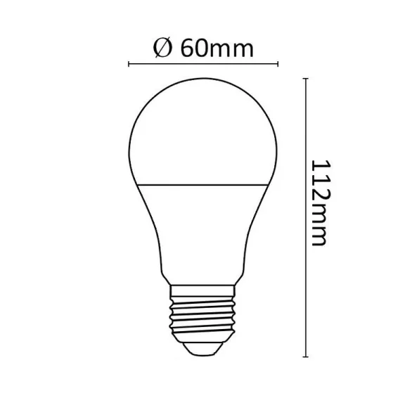 Asalite LED Izzó A60 gömb E27 9W 3000K (820 lumen)