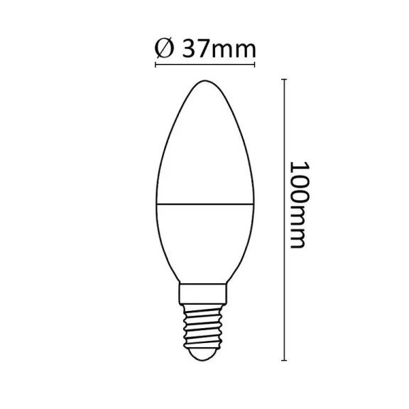Asalite LED Izzó C37 gyertya E14 4W 3000K (350 lumen) Asalite LED Izzó C37 gyertya E14 4W 3000K (350 lumen)