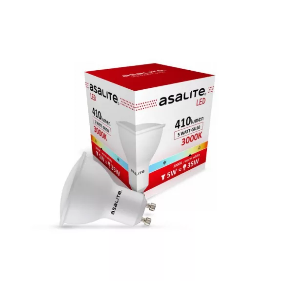 Asalite LED Izzó GU10 spot 5W 3000K (410 lumen) Asalite LED Izzó GU10 spot 5W 3000K (410 lumen)
