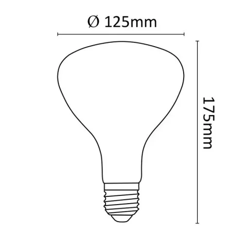 Asalite Infra Izzó R125 E27 150W Piros
