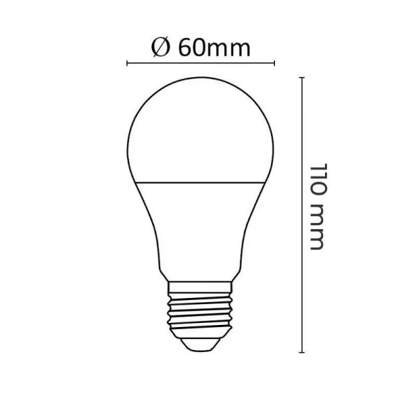 Asalite LED Izzó A60 gömb E27 9W 4000K (820 lumen)