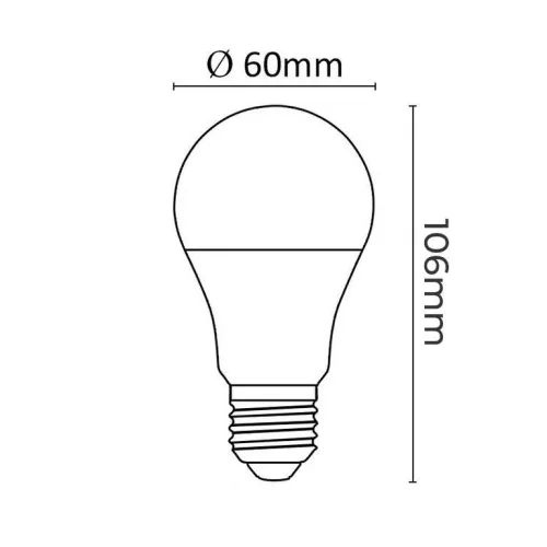 Asalite LED Izzó A60 gömb E27 7W 4000K (630 lumen)