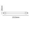 Asalite LED Fénycső T8 Üveg 22W 6500K (2200 lumen) 150cm