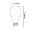 Asalite LED Izzó A60 gömb E27 7W 6500K (630 lumen)