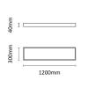 Asalite LED Panel Mennyezetre Rögzíthető Keret (40mm) 120x30cm