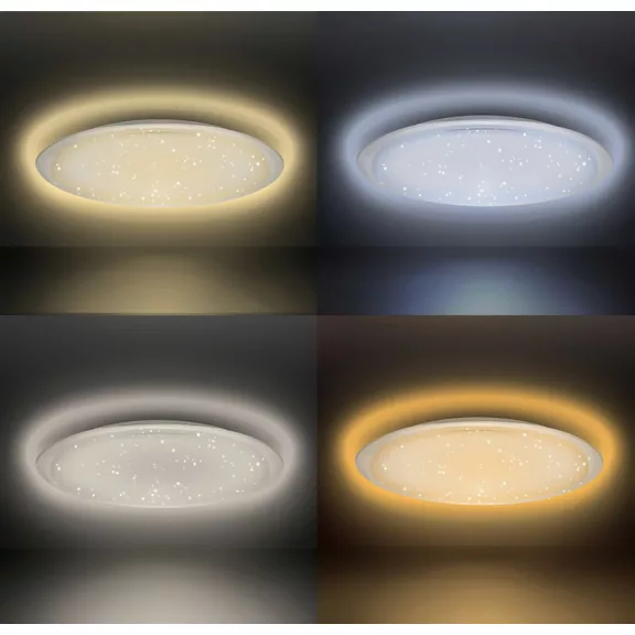 Asalite LED Mennyezeti Lámpa EMMA 72W 3000K/4000K/6500K (6120 lumen) Kerek/Csillagos + Távirányító CCT