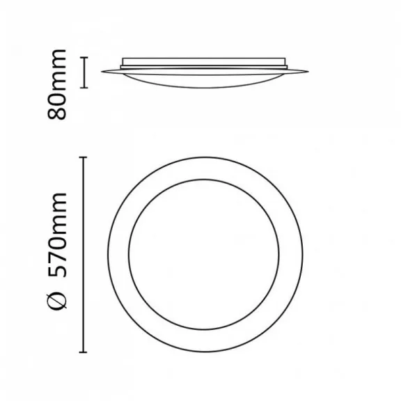 Asalite LED Mennyezeti Lámpa EMMA 72W 3000K/4000K/6500K (6120 lumen) Kerek/Csillagos + Távirányító CCT