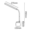 Asalite LED Asztali Lámpa Dimmerelhető 6W (480 lumen) Fekete