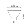 Asalite LED Izzó MR16 spot 12V 5W 3000K (400 lumen)
