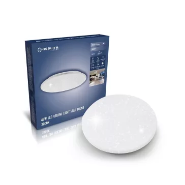   Asalite LED Mennyezeti Lámpa LAURA 48W 3000K (4320 lumen) Kerek/Csillagos