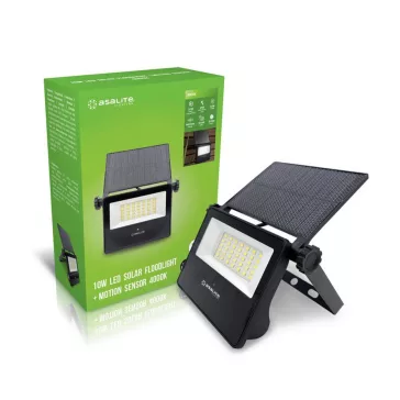   Asalite LED Napelemes Szolár Kerti Lámpa Slim 10W 4000K (1300 lumen) + Szenzor