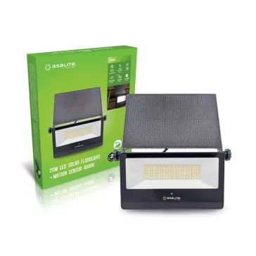   Asalite LED Napelemes Szolár Kerti Lámpa Slim 20W 4000K (1800 lumen) + Szenzor