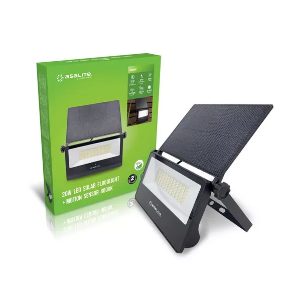 Asalite LED Napelemes Szolár Kerti Lámpa Slim 20W 4000K (1800 lumen) + Szenzor Asalite LED Napelemes Szolár Kerti Lámpa Slim 20W 4000K (1800 lumen) + Szenzor