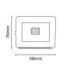 Asalite LED Fehér Reflektor Slim 10W 4500K (900 lumen)