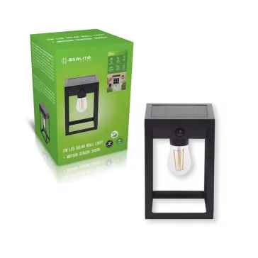   Asalite LED Napelemes Szolár Kerti Lámpa IP44 2W 3000K (200 lumen) + Szenzor