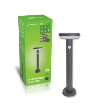   Asalite LED Napelemes Szolár Kerti Lámpa IP65 5W 3000K (400 lumen) + Szenzor