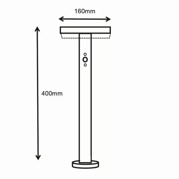 Asalite LED Napelemes Szolár Kerti Lámpa IP65 5W 3000K (400 lumen) + Szenzor