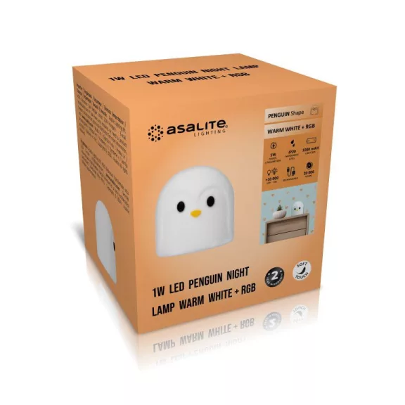 Asalite LED Éjjeli Lámpa Pingvin 1W Asalite LED Éjjeli Lámpa Pingvin 1W