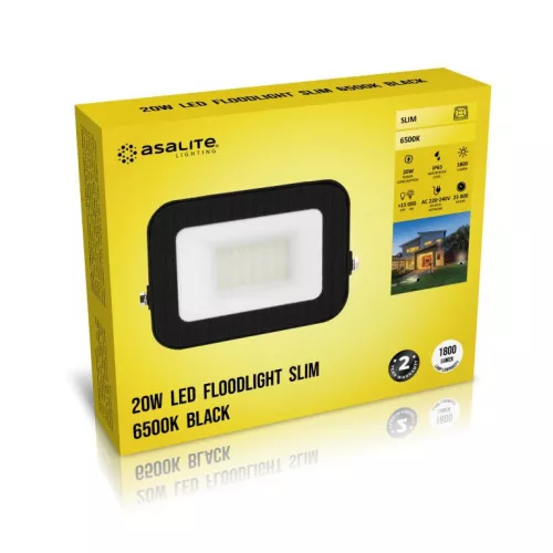 Asalite LED Reflektor Slim 20W 6500K (1800 lumen)