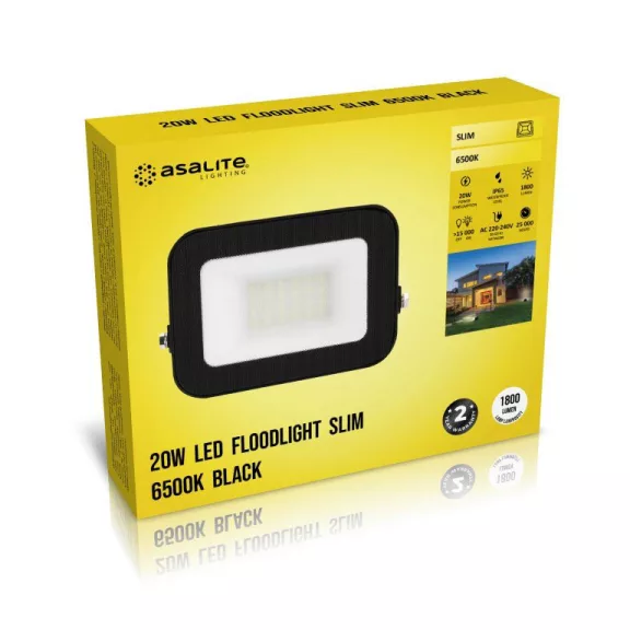 Asalite LED Reflektor Slim 20W 6500K (1800 lumen)