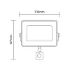 Asalite LED Reflektor Slim 10W 4500K (900 lumen) + Mozgásérzékelő Szenzor