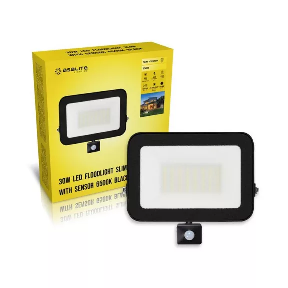Asalite LED Reflektor Slim 30W 6500K (2700 lumen) + Mozgásérzékelő Szenzor Asalite LED Reflektor Slim 30W 6500K (2700 lumen) + Mozgásérzékelő Szenzor