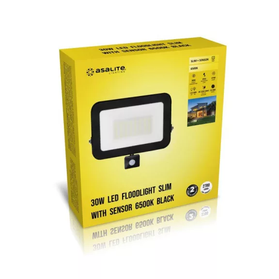 Asalite LED Reflektor Slim 30W 6500K (2700 lumen) + Mozgásérzékelő Szenzor Asalite LED Reflektor Slim 30W 6500K (2700 lumen) + Mozgásérzékelő Szenzor