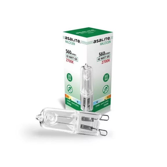 Asalite Halogén Sütő Izzó G9 42W 2700K (560 lumen) Asalite Halogén Sütő Izzó G9 42W 2700K (560 lumen)