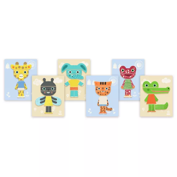 Mágneses képkirakó - Variációk 12 állatra - Inzebox Mix Animals Mágneses képkirakó - Variációk 12 állatra - Inzebox Mix Animals
