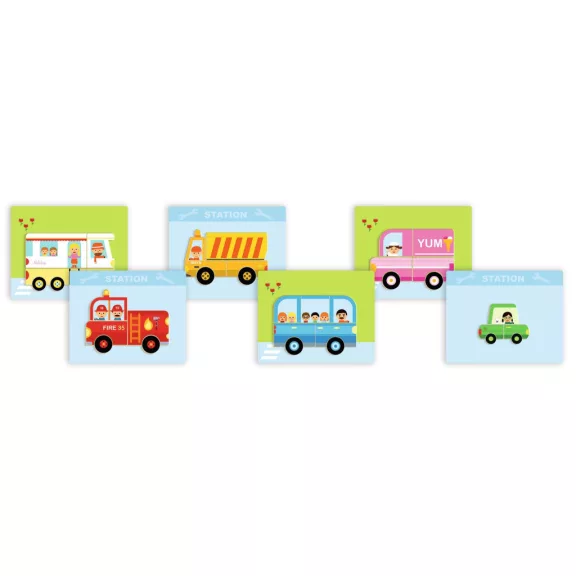 Mágneses képkirakó - Variációk 12 járműre - Inzebox Vehicles Mágneses képkirakó - Variációk 12 járműre - Inzebox Vehicles