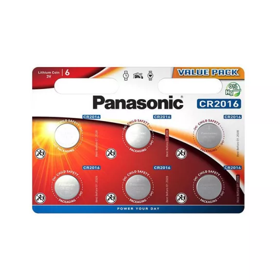 Panasonic Lithium Gombelem CR2016 (3V) B6 Panasonic Lithium Gombelem CR2016 (3V) B6
