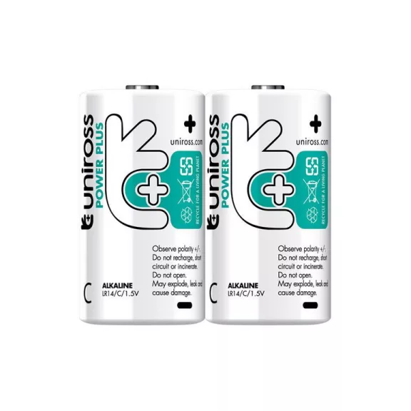 Uniross POWER PLUS Alkáli Baby Elem C (LR14) (1,5V) B2 Uniross POWER PLUS Alkáli Baby Elem C (LR14) (1,5V) B2